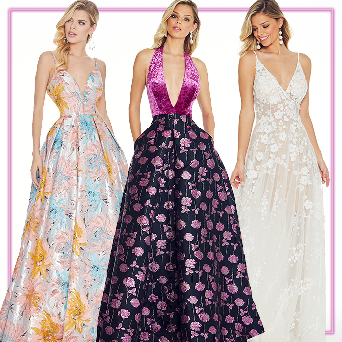 2019 floral hotsell prom dresses