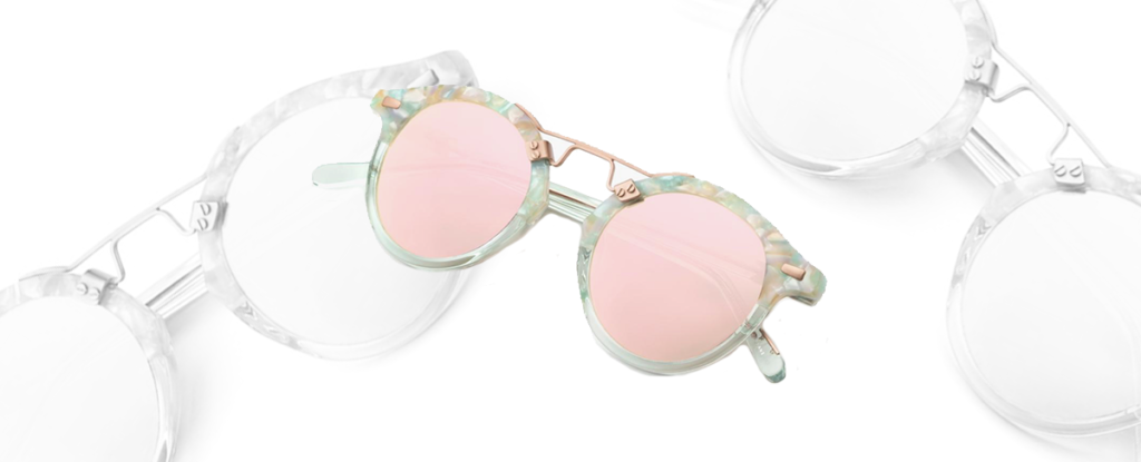 STL II Sunglasses, Seaglass to Marine Rose Gold Mirrored