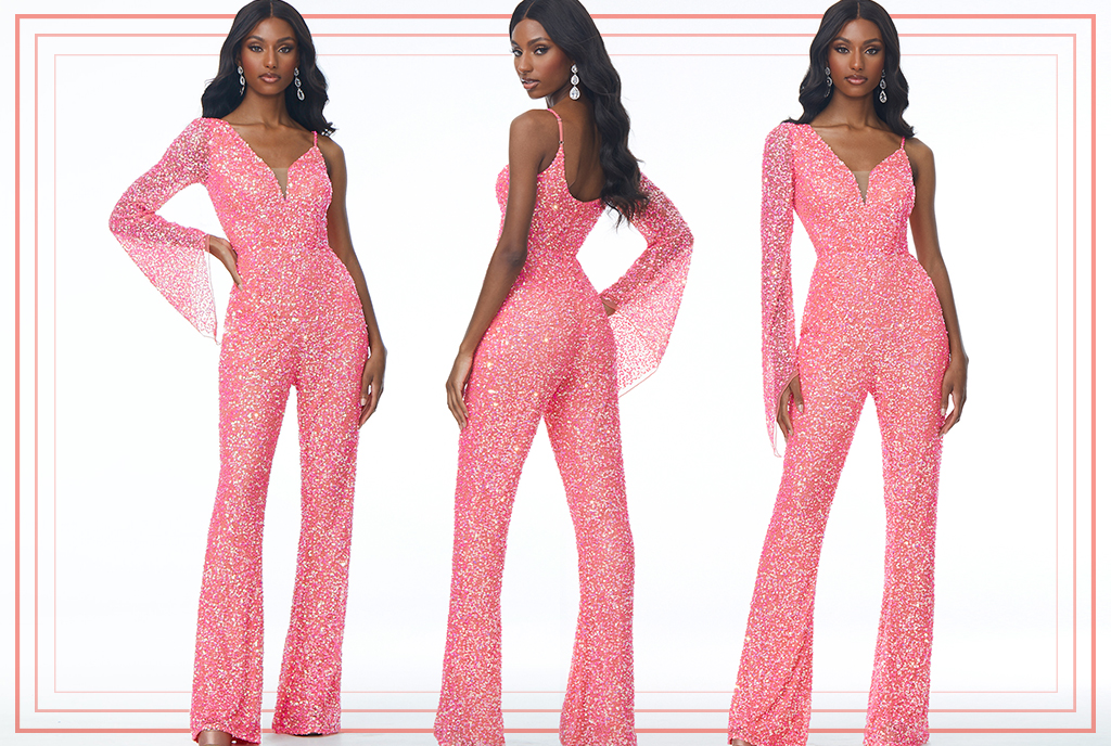 Pink 2024 prom jumpsuit